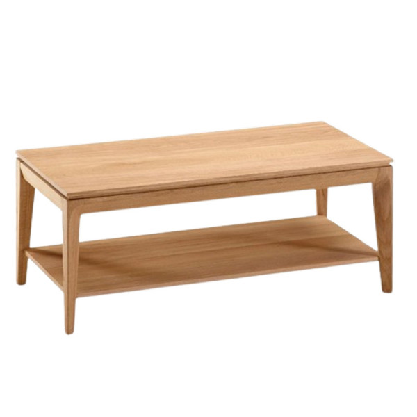 Dasras Buzz square coffee table in oak or walnut wood - 10 finishes 2 sizes