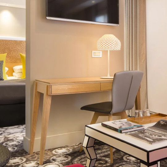 Dasras Liseré Fixed console oak or walnut wood - 10 finishes 2 sizes