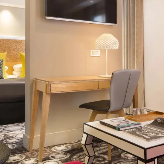 Dasras Liseré Fixed console oak or walnut wood - 10 finishes 2 sizes