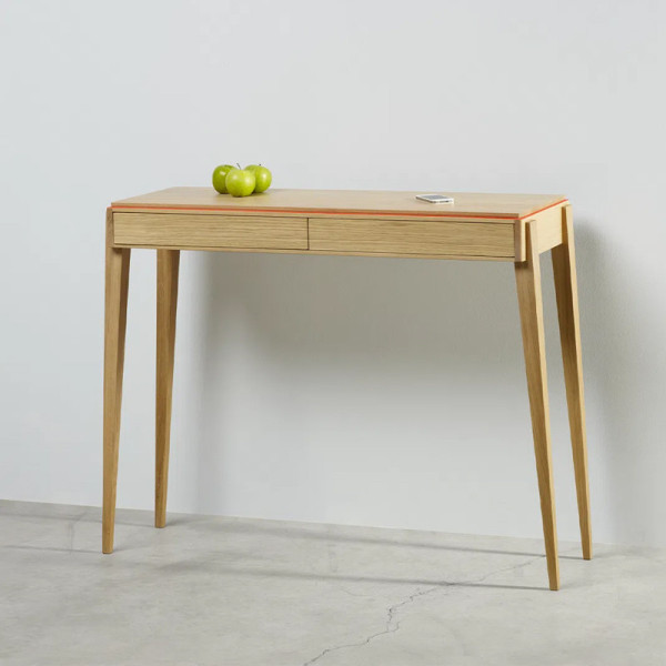 Dasras Liseré Fixed console oak or walnut wood - 10 finishes 2 sizes