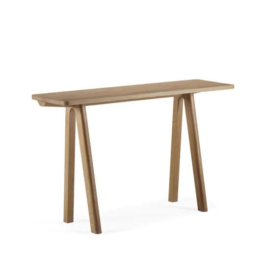 Dasras Chevron Fixed console oak or walnut wood - 10 finishes 3 sizes