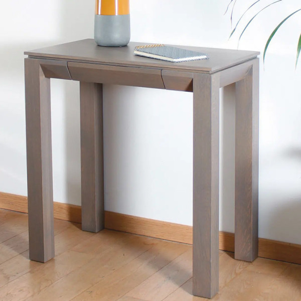 Dasras Clarté Extendable console oak or walnut wood - 10 finishes 4 sizes