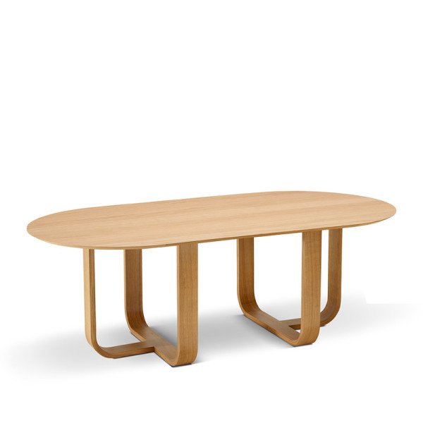 Dasras Luge Fixed dining table oak wood H.75 - 9 finishes 3 sizes