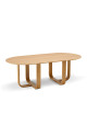 Dasras Luge Fixed dining table oak wood H.75 - 9 finishes 3 sizes