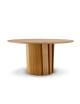 Dasras Volute Fixed dining table oak or walnut wood H.75 - 10 finishes 3 sizes