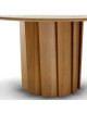 Dasras Volute Fixed dining table oak or walnut wood H.75 - 10 finishes 3 sizes