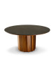 Dasras Volute Fixed dining table ceramic wood oak or walnut H.75 - 10 finishes 3 sizes