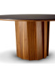 Dasras Volute Fixed dining table ceramic wood oak or walnut H.75 - 10 finishes 3 sizes