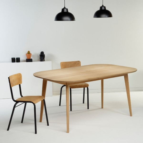 Dasras Snack fixed dining table ceramic wood oak or walnut - 10 finishes 17 sizes