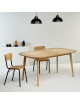 Dasras Snack fixed dining table ceramic wood oak or walnut - 10 finishes 17 sizes