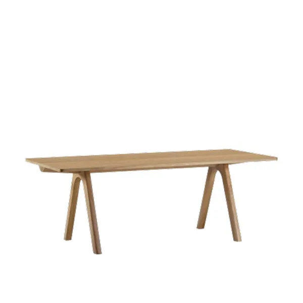 Dasras Chevron fixed dining table in oak or walnut wood - 10 finishes 17 sizes