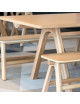 Dasras Chevron fixed dining table in oak or walnut wood - 10 finishes 17 sizes
