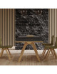 Dasras Chevron Fixed dining table ceramic wood oak or walnut - 10 finishes 17 sizes