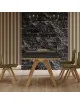 Dasras Chevron Fixed dining table ceramic wood oak or walnut - 10 finishes 17 sizes
