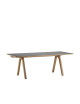 Dasras Chevron Fixed dining table ceramic wood oak or walnut - 10 finishes 17 sizes