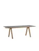 Dasras Chevron Fixed dining table ceramic wood oak or walnut - 10 finishes 17 sizes