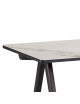 Dasras Chevron Fixed dining table ceramic wood oak or walnut - 10 finishes 17 sizes