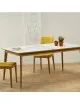 Dasras Paul Fixed dining table ceramic wood oak or walnut - 10 finishes 17 sizes