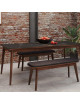 Dasras Paul Fixed dining table ceramic wood oak or walnut - 10 finishes 17 sizes