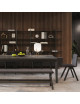 Dasras Buzz fixed dining table ceramic wood oak or walnut - 10 finishes 17 sizes