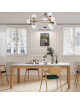 Dasras Clarté Extendable dining table ceramic wood oak or walnut - 10 finishes 8 sizes 2 models