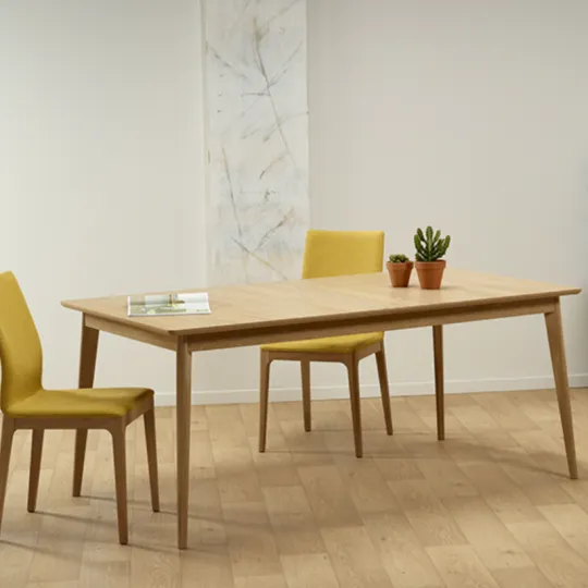 Dasras Paul extendable dining table in oak or walnut wood - 10 finishes 12 sizes