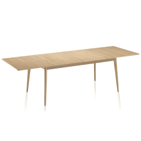 Dasras Paul extendable dining table in oak or walnut wood - 10 finishes 12 sizes