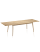 Dasras Paul extendable dining table in oak or walnut wood - 10 finishes 12 sizes