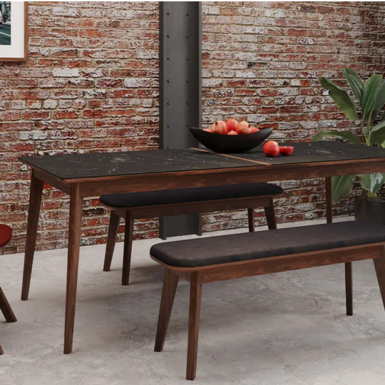 Dasras Paul Extendable dining table ceramic wood oak or walnut - 10 finishes 8 sizes