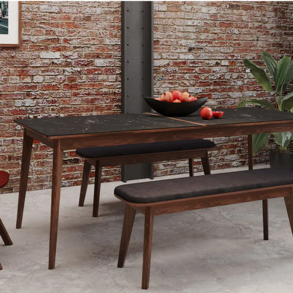 Dasras Paul Extendable dining table ceramic wood oak or walnut - 10 finishes 8 sizes