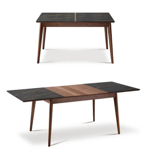 Dasras Paul Extendable dining table ceramic wood oak or walnut - 10 finishes 8 sizes