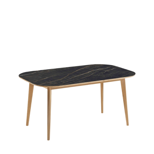 Dasras Snack extendable dining table ceramic wood oak or walnut - 10 finishes 10 sizes