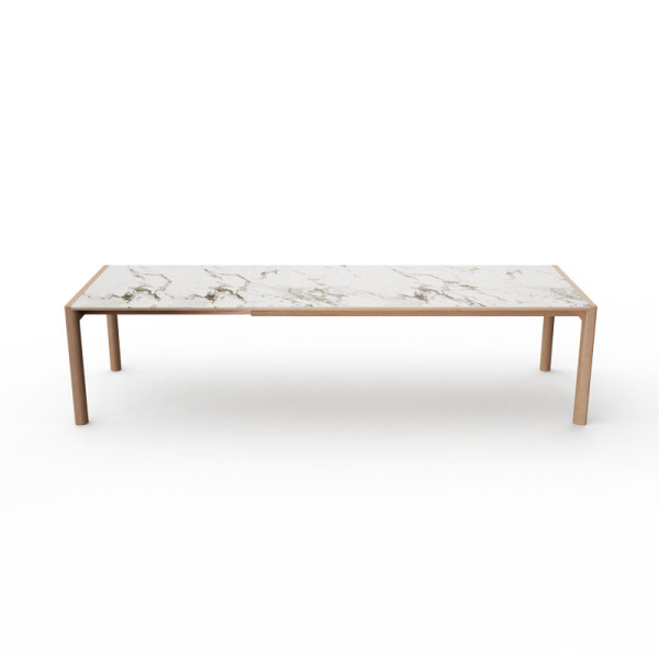 Dasras Rives extendable dining table ceramic wood oak or walnut - 10 finishes 3 sizes