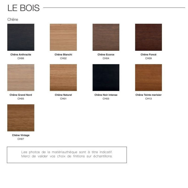 Dasras Liseré Extendable dining table ceramic wood oak - 9 finishes 3 sizes
