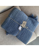 Pôdevache Gestial cotton gauze blanket 130x170cm Gagoyo blue