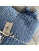Pôdevache Gestial cotton gauze blanket 130x170cm Gagoyo blue