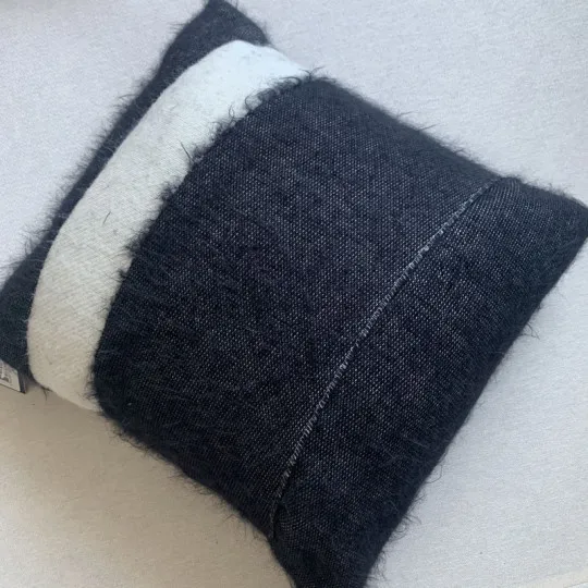 Pôdevache Faro mohair square cushion 45x45cm