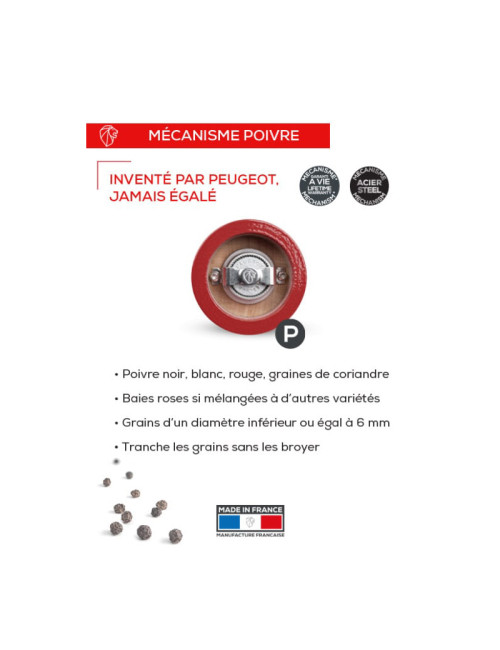 Set of 3 Peugeot Bistro Trio France salt and pepper mills