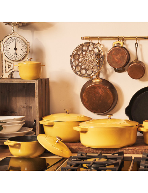 Staub Chistera Cast Iron Cocotte Lemon - 3 Sizes