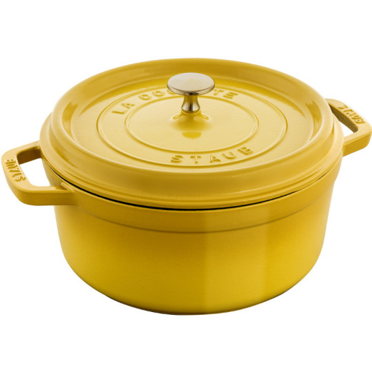Staub cast iron cocotte round Lemon - 3 diameters