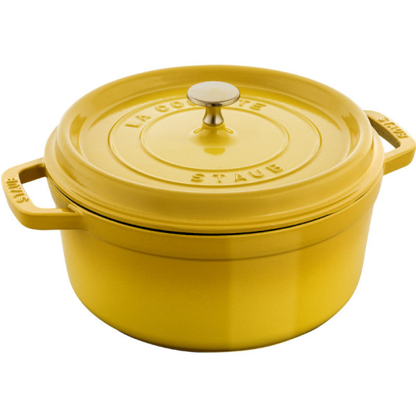 Staub cast iron cocotte round Lemon - 3 diameters