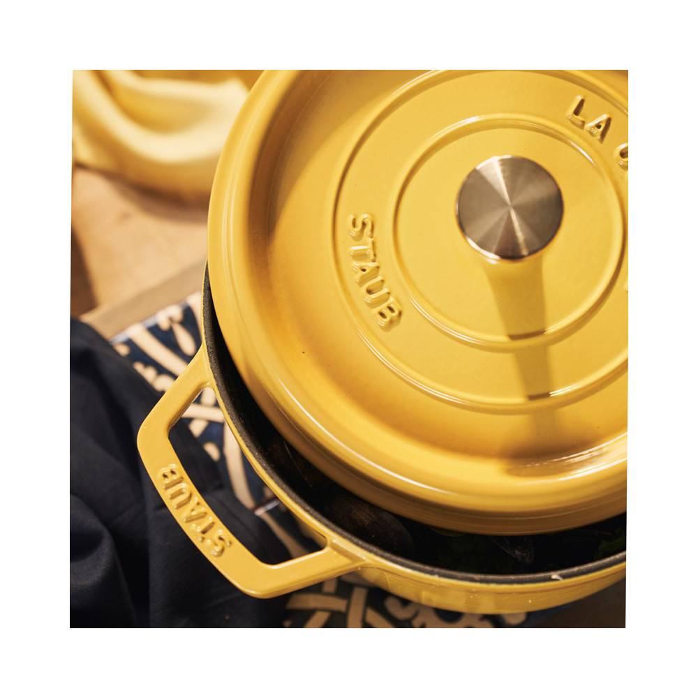 Staub cast iron cocotte round Lemon - 3 diameters