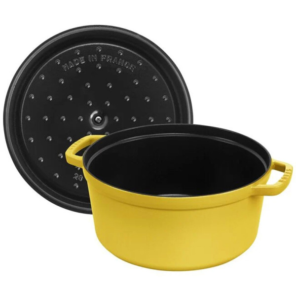 Staub cast iron cocotte round Lemon - 3 diameters