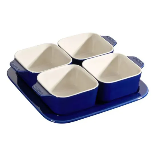 STAUB Ceramic Appetizer Serving Set - 3 Colors