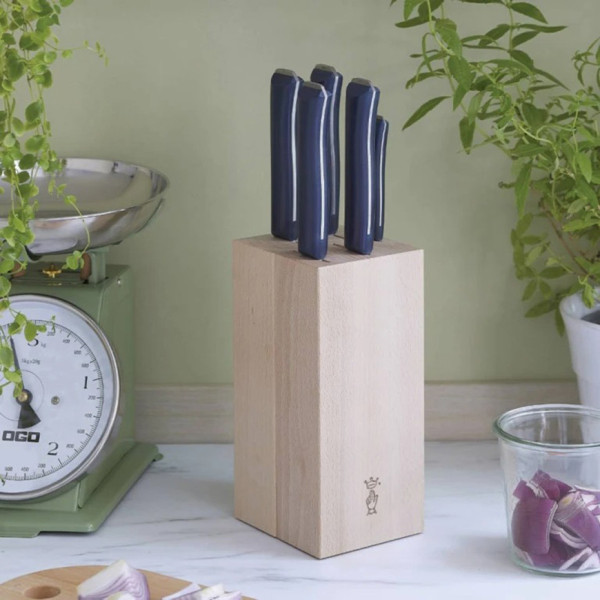 OPINEL block with 5 Intempora kitchen knives