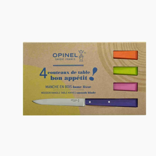 OPINEL box set of 4 knives n°125 Bon appétit bois - 5 colors