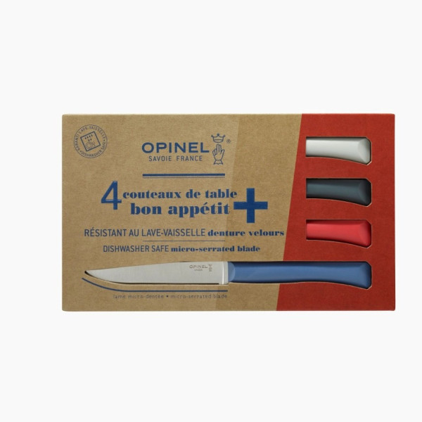 OPINEL Box of 4 Bon appétit + polymer knives - 5 colors