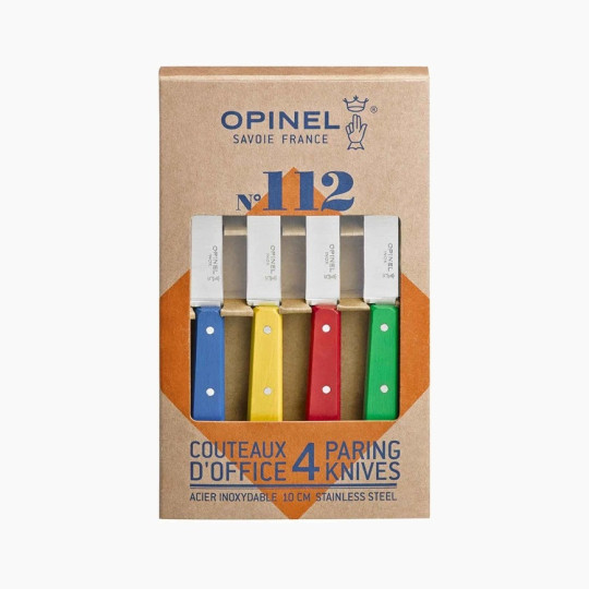 OPINEL box of 4 paring knives n°112 - 2 colors