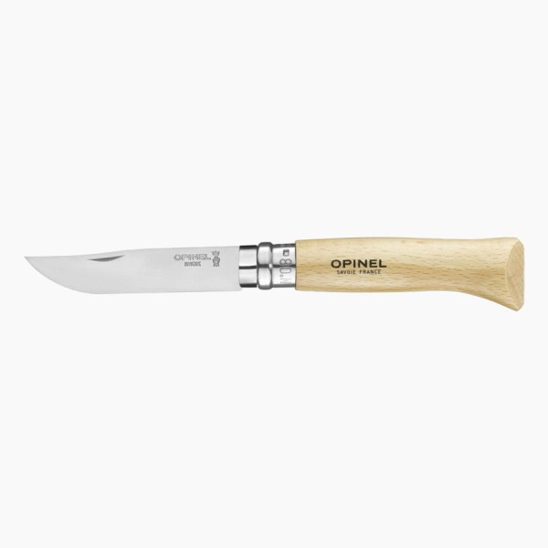 OPINEL Knife No. 8 Tradition natural beech stainless steel box with Alpine case