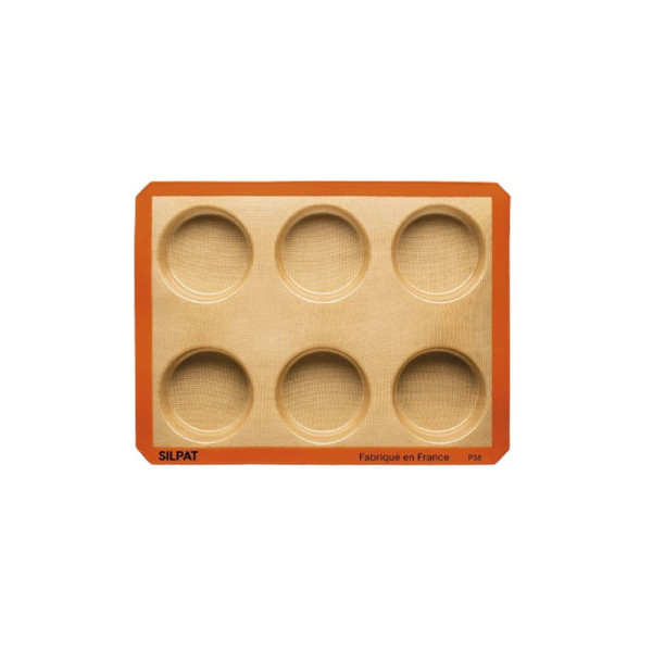 SILPAT 6 large round silicone cake mold 40x30cm